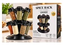Organizador Giratorio Para Especias Con 12 Frascos De Vidrio Base 360° Cocina Compacta SR-12C