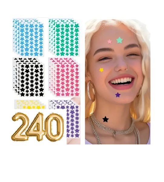 240 Parches Acne Grano Espinilla Adorno Pegatina Sticker Vip 40PIEZAS *6 HOJAS