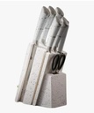 Juego de cuchillos de cocina, 8 piezas de acero inoxidable con mango hueco de bloque para cuchillo de chef (blannco) HP-4002B - Imagen 2