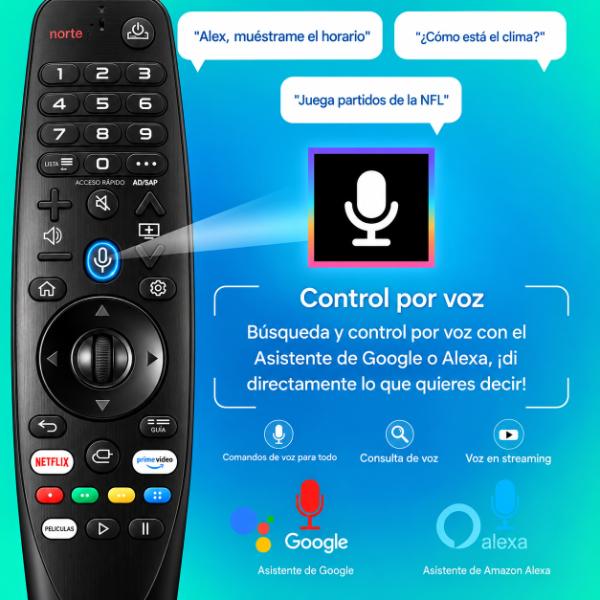 Mando Mágico Control Universal Para Lg Smart Tv Alta Calidad Comando De Voz CTR-13 - Imagen 2