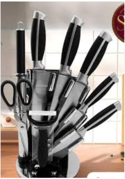 Set Juego Kit Cuchillos Cocina Asado Acero Inoxidable YP-3011 - Imagen 2