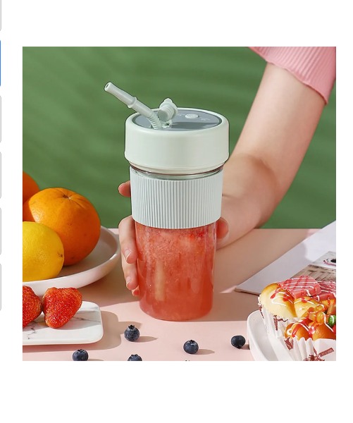 Vaso De Batidora Portátil Y Tapa De Viaje, Con Carga Usb K5 - Imagen 2