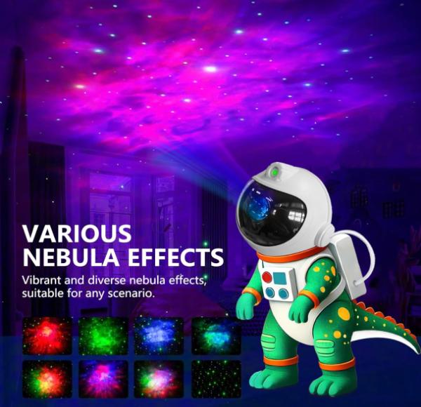 Proyector Galaxy con dinosaurio astronauta, 8 modos de luz, temporizador QS-01 - Imagen 3