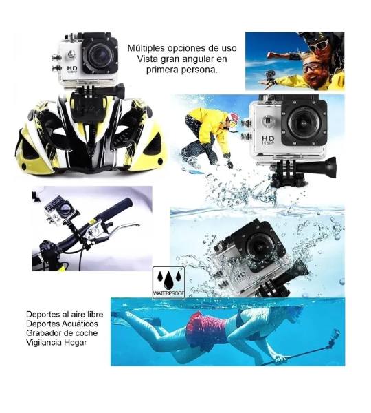 Camara Deportiva De Video Resistente Al Agua Casco Moto Bici SP-CA - Imagen 3