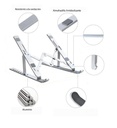 Base Para Pc Laptop Soporte Aluminio Flexible  HOL-600221  - Imagen 4
