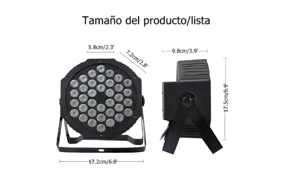 Luz de escenario LED tacho par Genérica 18 Leds luces color colorful XKL-A4 - Imagen 2