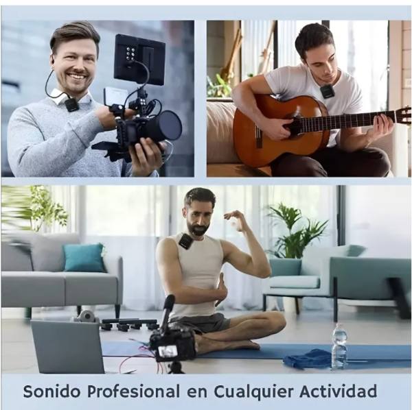 Micrófono De Solapa Inalámbrico Para Iphone Y Android F11-2 - Imagen 4
