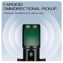 Microfono Profesional Condensador Omnidireccional Usb Luz Color Negro ZX-776 - Imagen 5