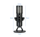 Microfono Profesional Condensador Omnidireccional Usb Luz Color Negro ZX-776 - Imagen 7