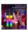 Microfono Koraoke Inalámbrico Recargable De 2,4g Con Luz Rgb WX-82 - Imagen 5
