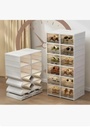 Zapatero 6 Niveles Plegable Organizador Almacenamiento Blanco A303001 - Imagen 4