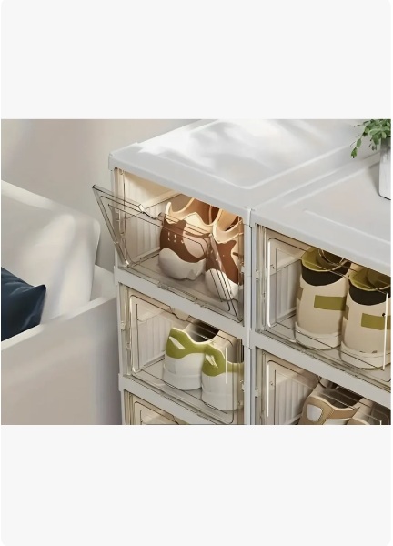 Zapatero 6 Niveles Plegable Organizador Almacenamiento Blanco A303001 - Imagen 5