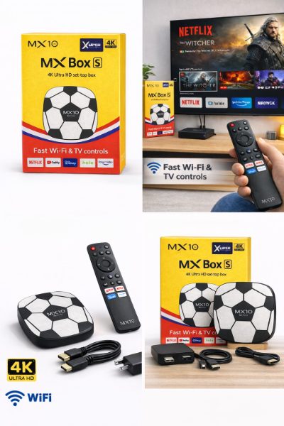 TV BOX MUNDUALISTA  PUERTO LAN-WIFI 2,4 5G ANDROIDE 14.0 RAM 4GB INTERNA - Imagen 3