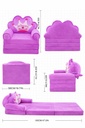 Sofa Cama Plegable Para Niñas princesa MORADO 353-3 - Imagen 4