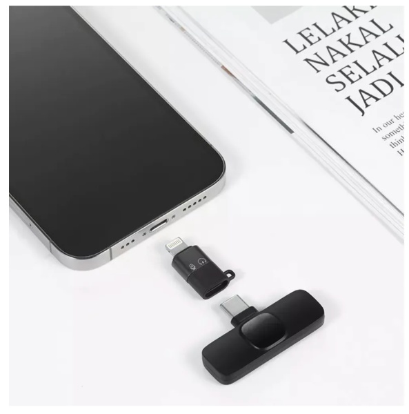 Micrófonos Inalámbricos Solapa 2 En 1 Para iPhone/tipo C k9 - Imagen 3