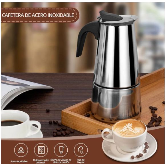 Cafetera Prensa Italiana Acero Inoxidable SL006 - Imagen 5