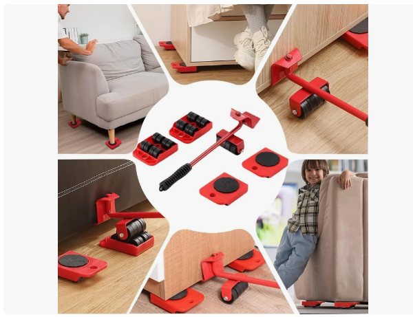 Patines Conjunto De Herramientas Para Mover Muebles Elevador LEVANTA MUEBLES  KBN-15 - Imagen 7