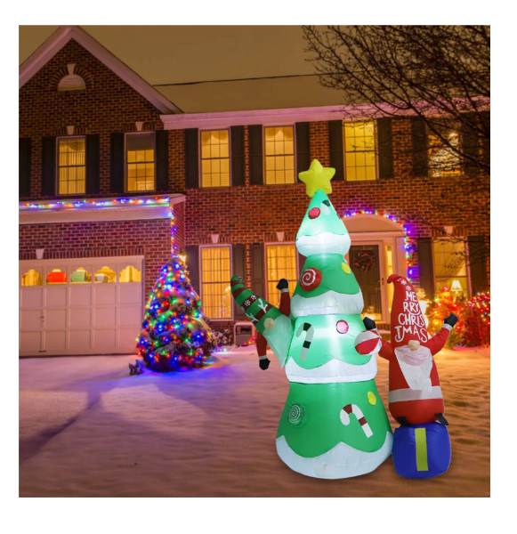 Adorno Navideño Inflable Santa Claus con luz led LYC-045 - Imagen 6