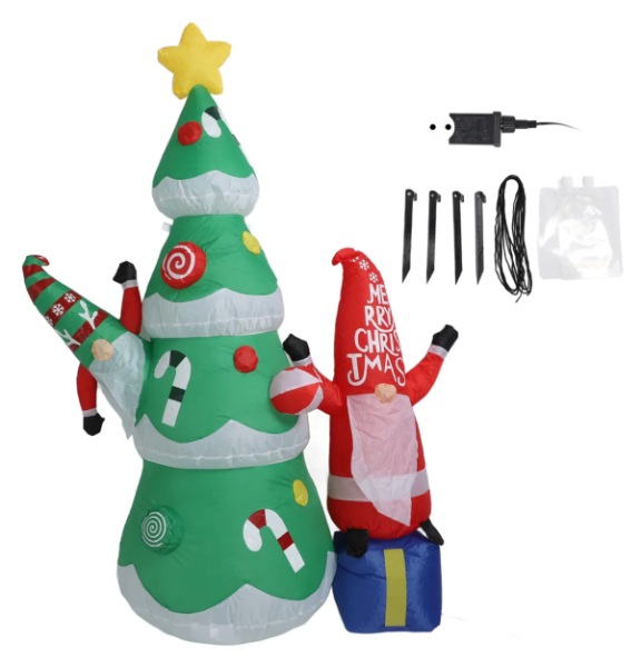 Adorno Navideño Inflable Santa Claus con luz led LYC-045 - Imagen 8