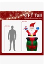 Adorno Navideño Inflable Santa Claus con luz led LYC-012 - Imagen 4