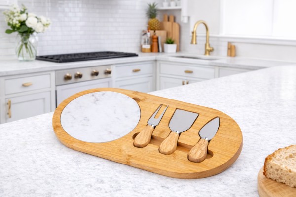 Tabla y accesorios para quesos- SK-9581 37*19.4*5cm - Imagen 2