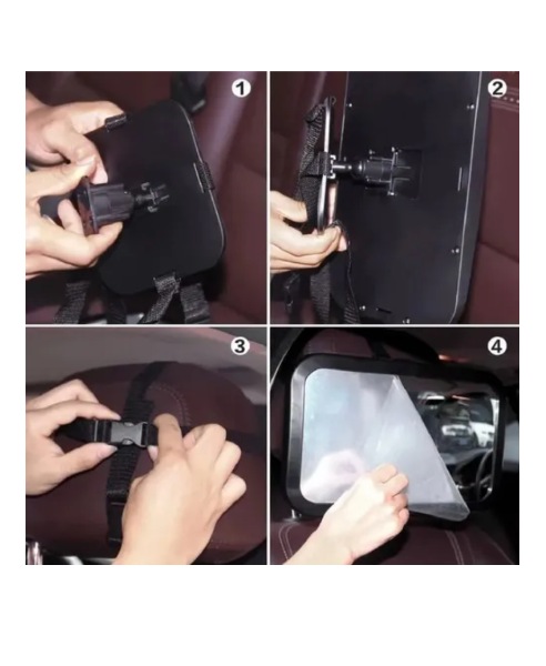 Espejo Retrovisor Ajustable Para Auto De Bebe 1110-1 - Imagen 6