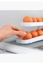 Organizador De Bandejas Dispensadoras Enrollables Para Huevo Color Blanco ZJ-100 - Imagen 2