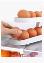 Organizador De Bandejas Dispensadoras Enrollables Para Huevo Color Blanco ZJ-100 - Imagen 3