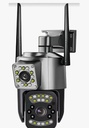CAMARA EXTERIOR DOBLE LENTE PTZ 2 ANTENA NEGRO v28-4g