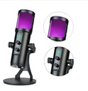 ZX-776 - MICROFONO PROFESIONAL CONDENSADOR OMNIDIRECCIONAL USB LUZ COLOR NEGRO