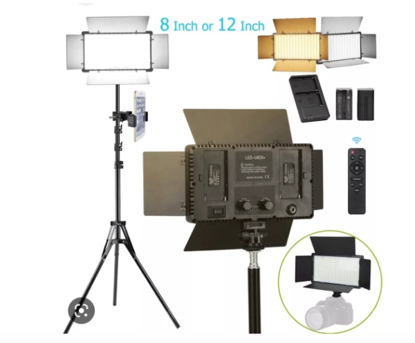 B600 - PANEL LUZ LED FOTOGRAFIA LED LAMPARA +TRIPODE 2 BATERIAS
