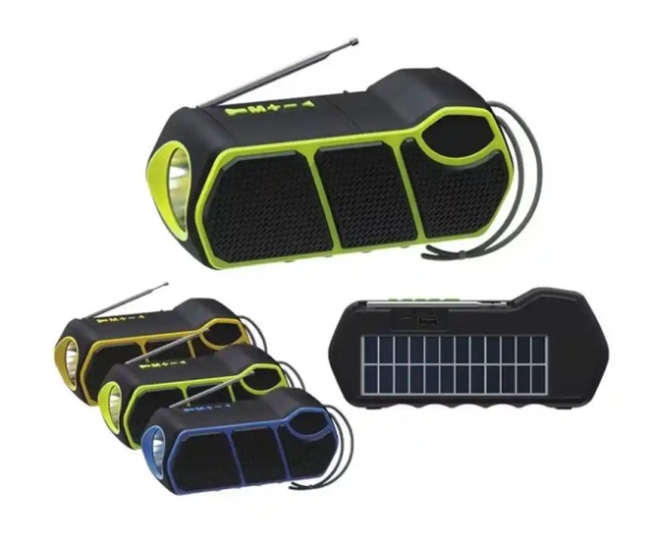 CL-823 - PARLANTE SOLAR RECARGABLE BLUETOOTH FM RADIO + LINTERNA USB