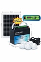 GD-12230 - BATERIA 12V RECARGABLE SOLAR 3 BOMBILLOS PANEL