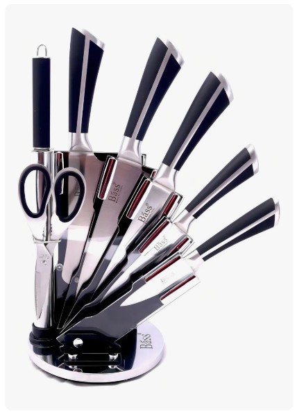 YP-3011 - SET JUEGO KIT CUCHILLOS COCINA ASADO ACERO INOXIDABLE