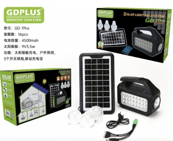 GD-7PRO - SISTEMA DE ILUMINACION SOLAR 30W
