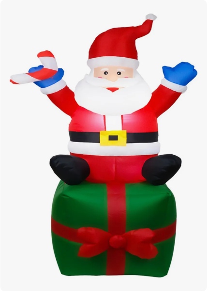 LYC-012 - ADORNO NAVIDEÑO INFLABLE SANTA CLAUS CON LUZ LED