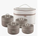 FH-4PC-Lonchera Portatil Porta Comida Termica De 4 Piezas Con Estuche 