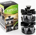 Especiero Condimenteros 2 Niveles Set 12 Envases Giratorio OT-025S 