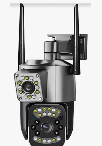 [v28-4g] CAMARA EXTERIOR DOBLE LENTE PTZ 2 ANTENA NEGRO v28-4g