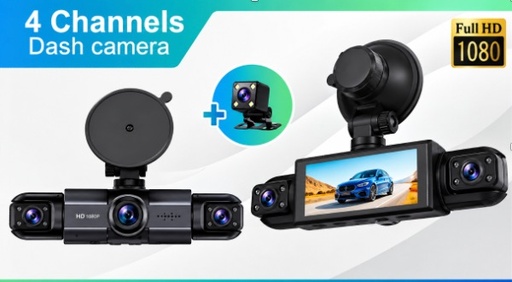 [k6fpfop7a7] cámara para salpicadero de 4 canales (dashcam)en resolución Full HD 1080p C280