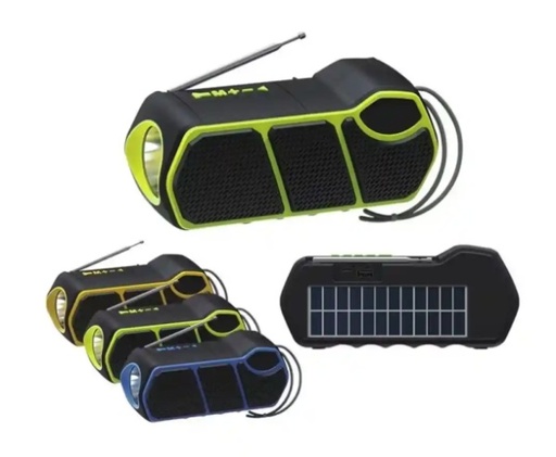 [CL-823] CL-823 - PARLANTE SOLAR RECARGABLE BLUETOOTH FM RADIO + LINTERNA USB