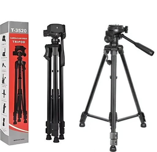 [3520] 3520 - TRIPODE BASE PROFESIONAL CAMARA + ESTUCHE + SOPORTE CELULAR
